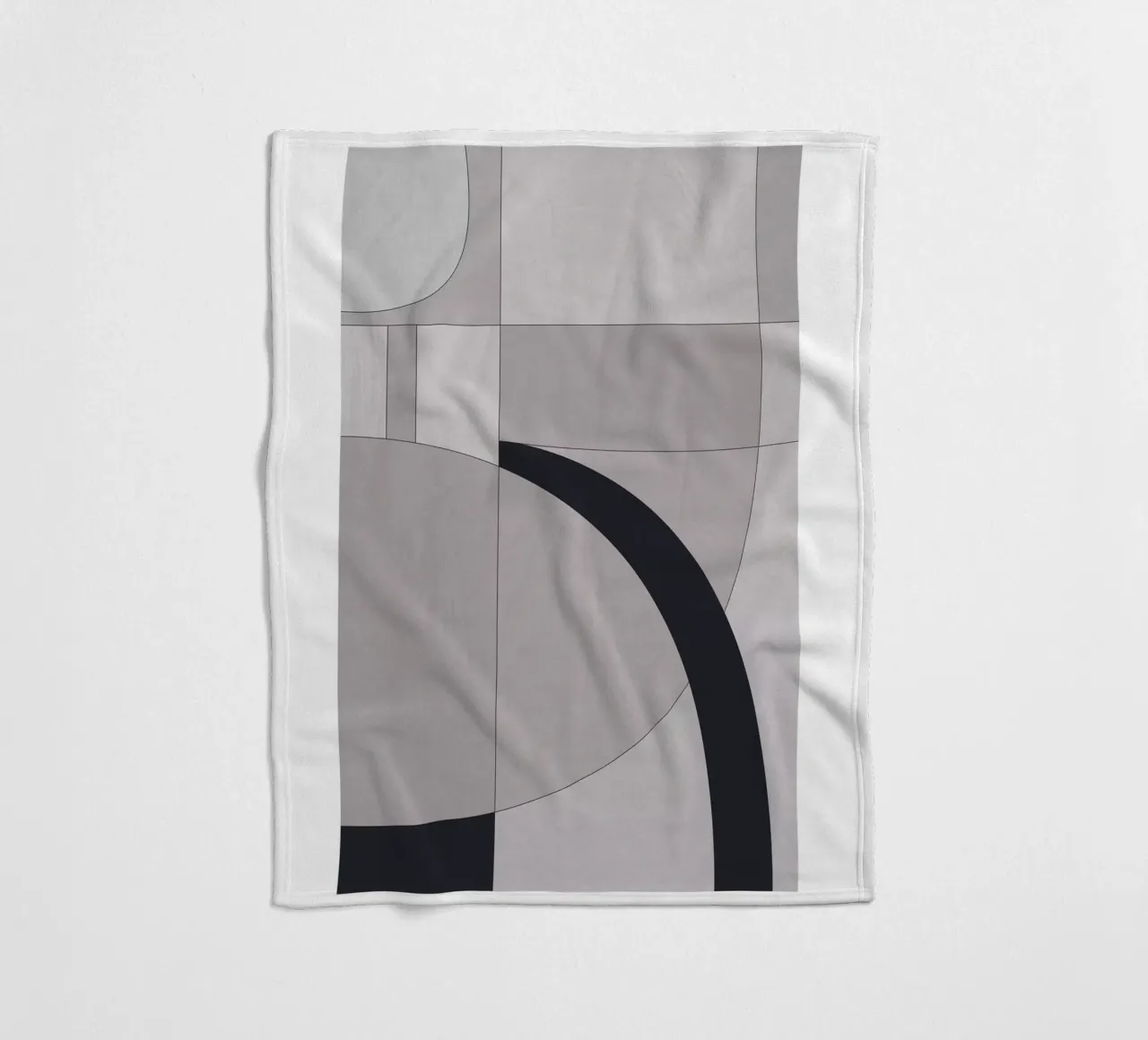Geometric elegance - minimalist art in soft tones fleece blanket by Whole©