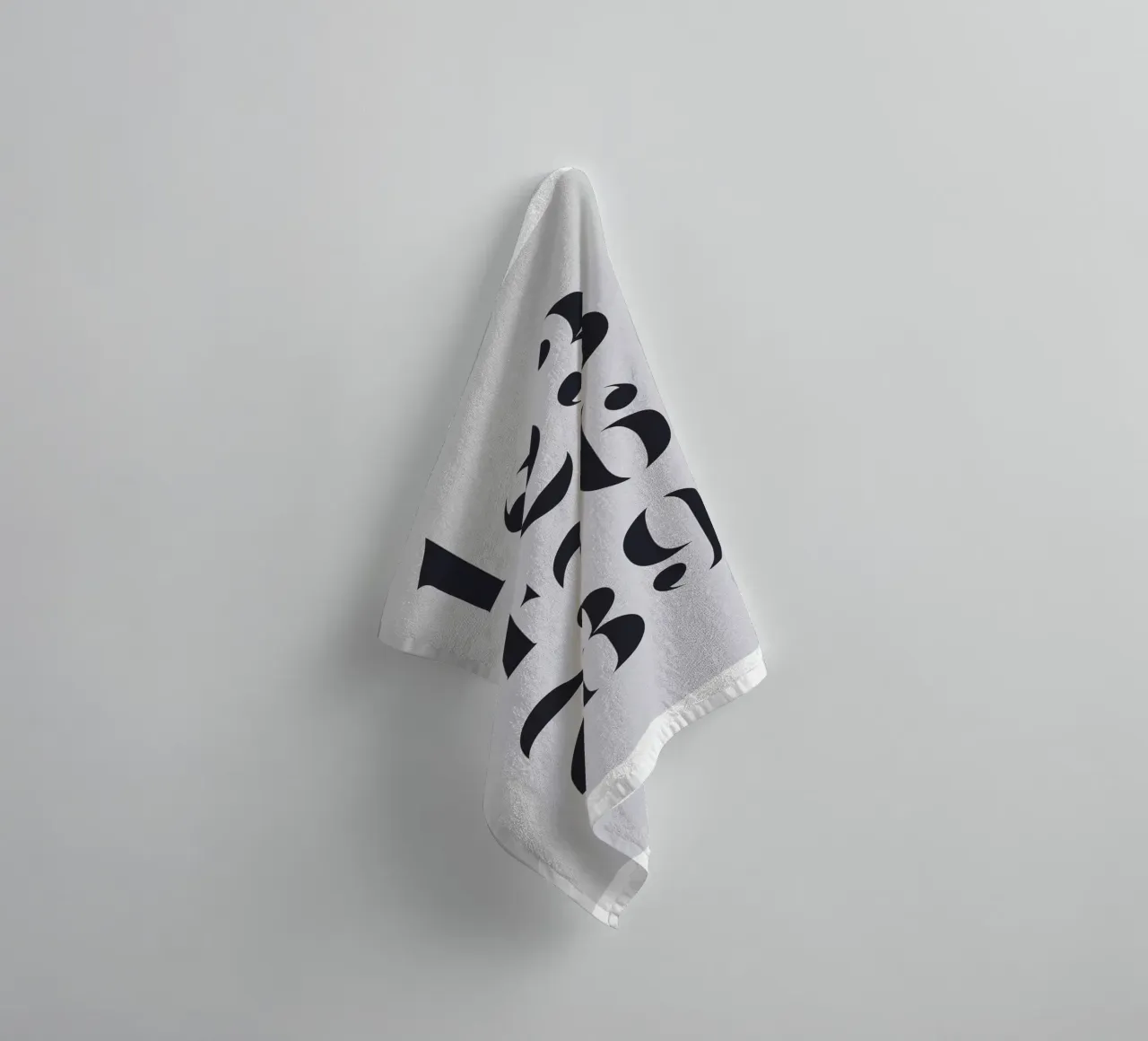 Typographic number art towel by Whole©