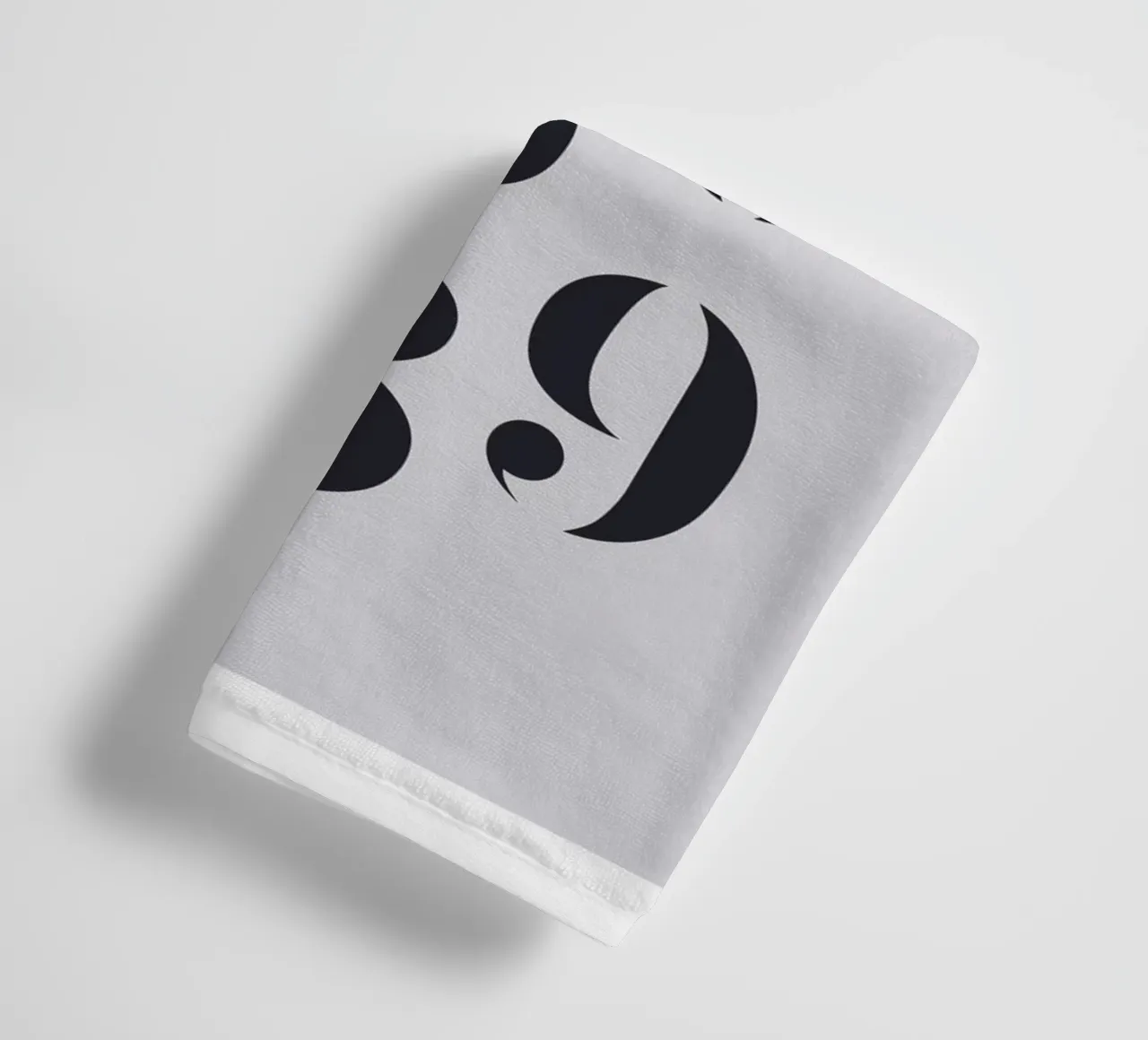Typographic number art towel by Whole©