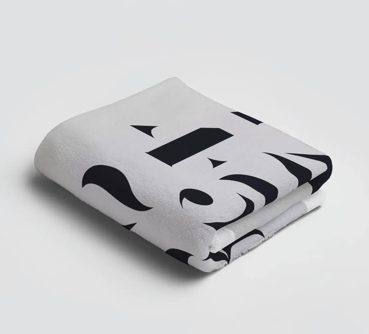 Typographic number art towel by Whole©