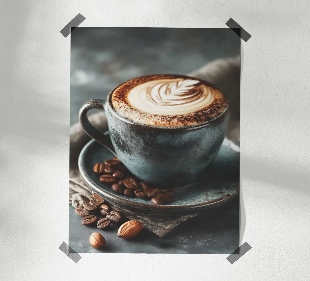 Rustikele Kaffeepause Poster von Carinaprint