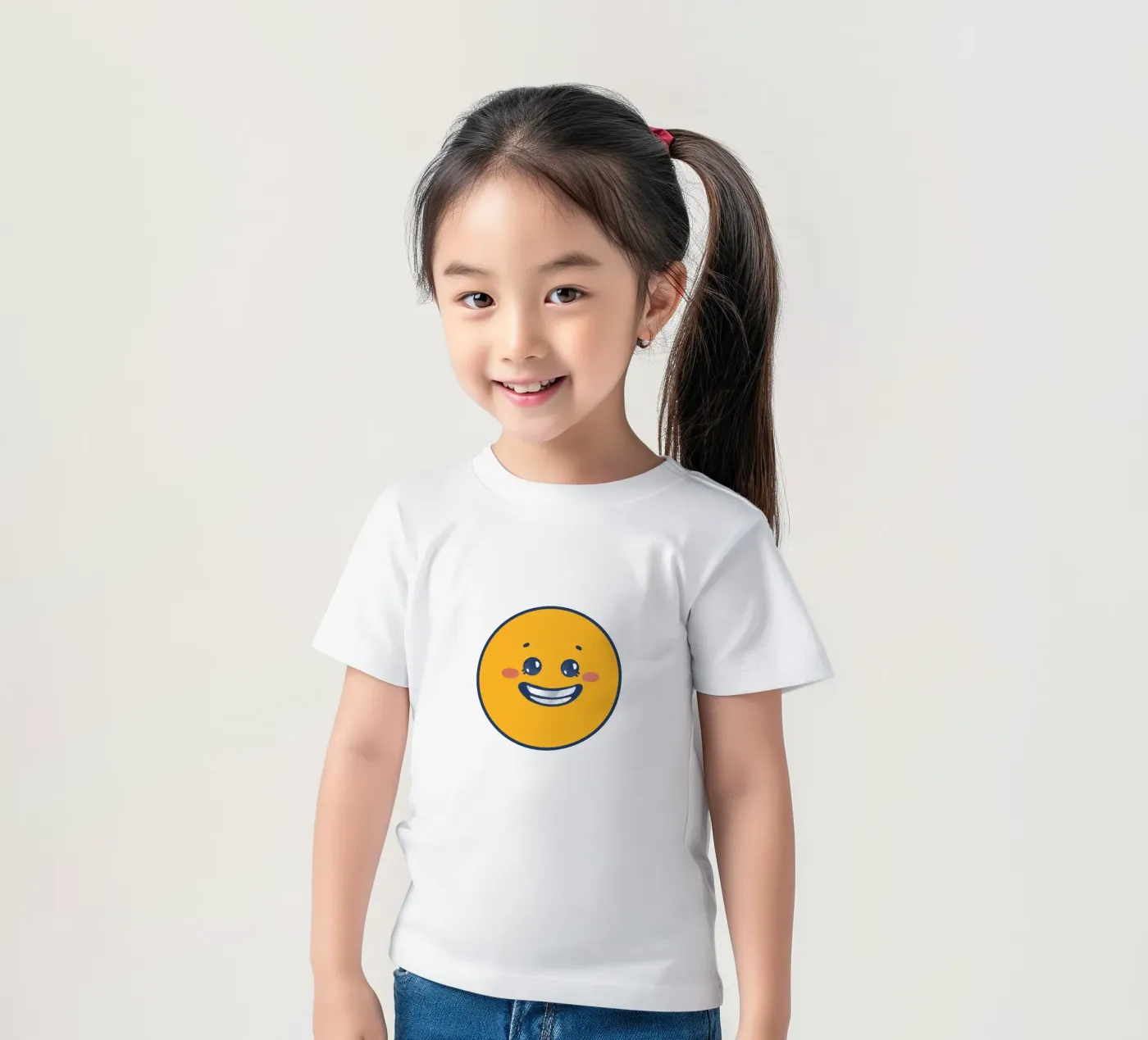 Smiley kinder t-shirt van Jelis_art
