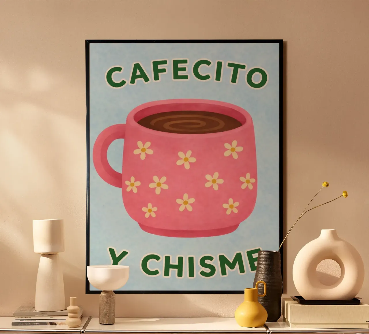 caffè e pettegolezzi poster da the gondols