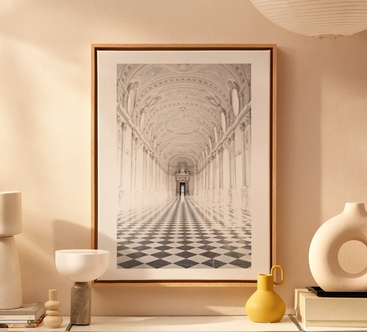 Baroque architecture - elegant art for your home canvas with Floater frame by Whole©