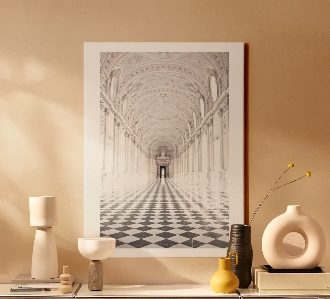 Baroque architecture - elegant art for your home canvas with Floater frame by Whole©