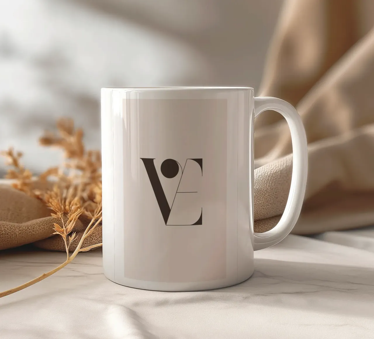 Arte tipografica - Design d'amore alla moda tazza in ceramica da Whole©