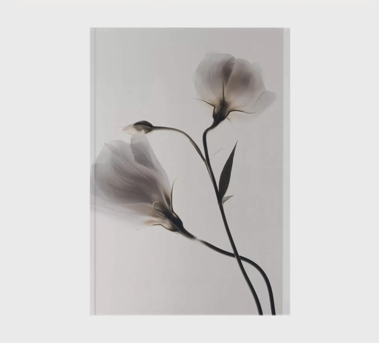 Delicate flower art - Minimalist floral motif notebook by Whole©