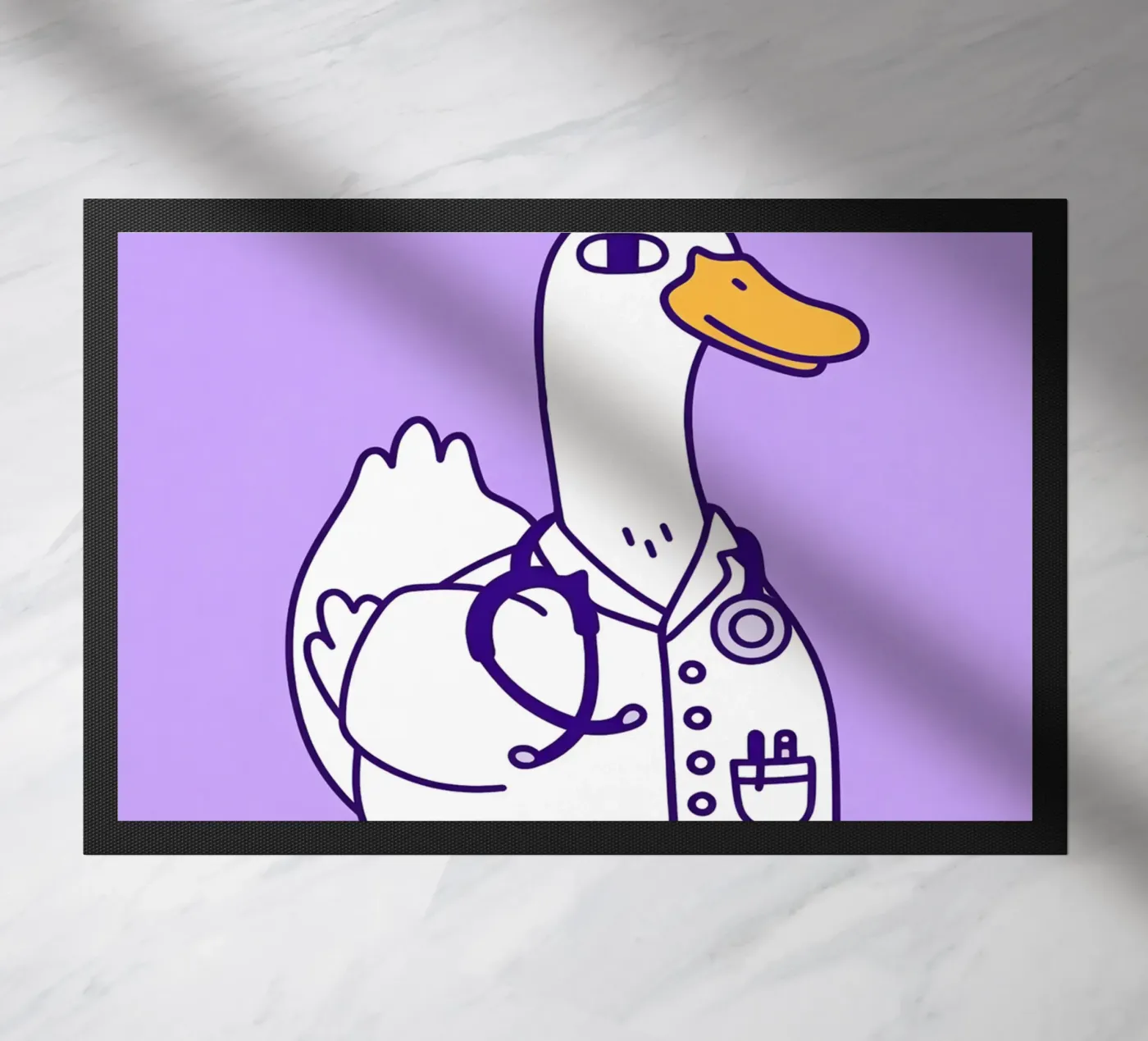 hen en de ducktor deurmat van the gondols