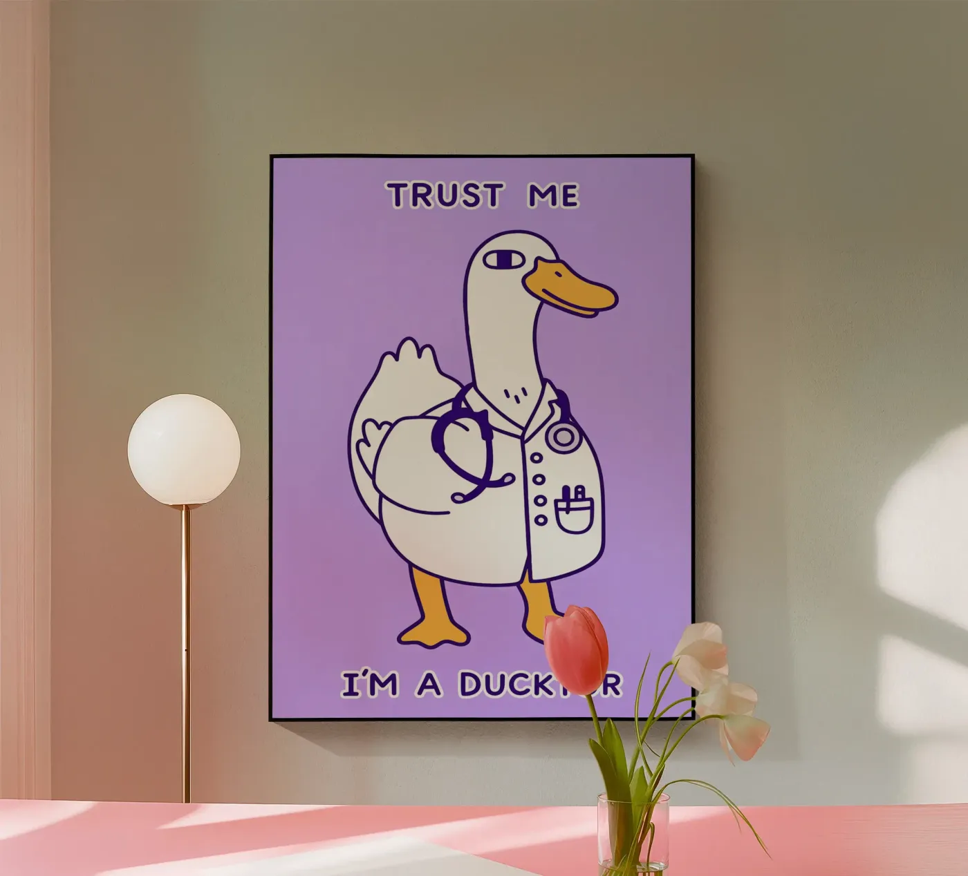 them and the ducktor acryl van the gondols