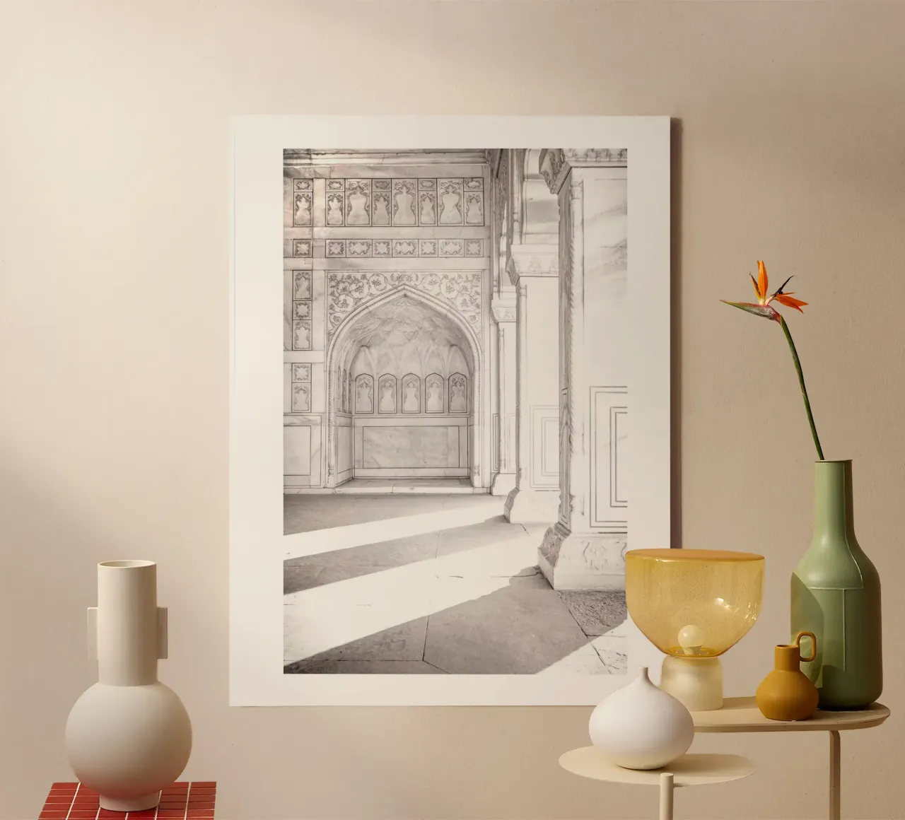 Oriental architecture - Elegant wall art canvas with Floater frame by Whole©