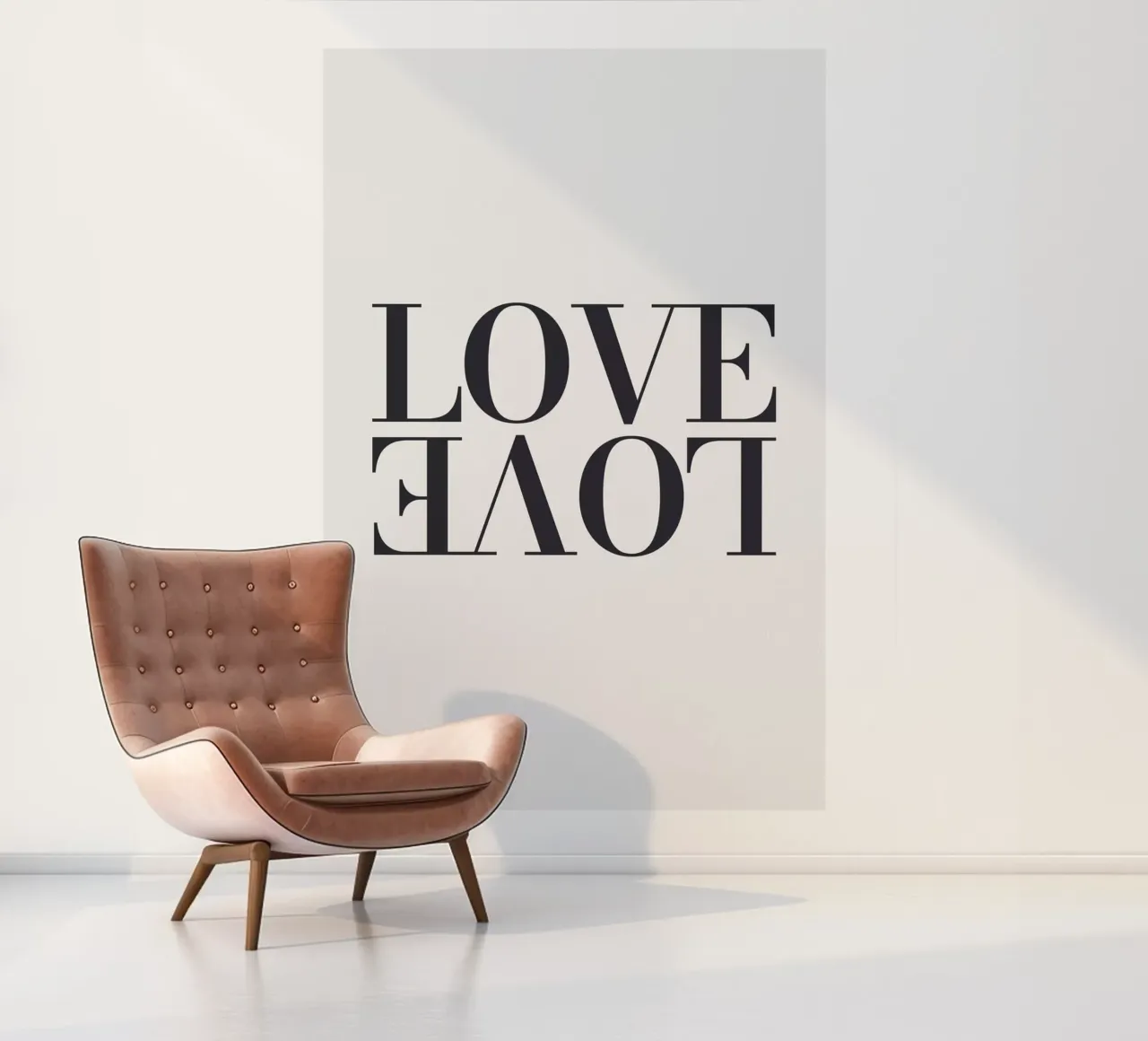 Typography Love - Modern statement design photo wallpaper by Whole©