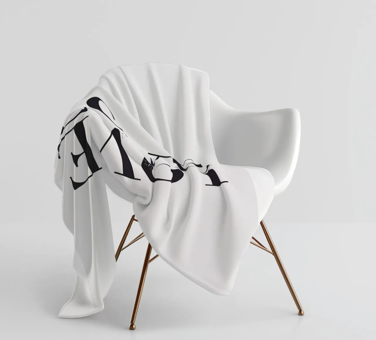 Typografie Love – Modernes Statement-Design Fleecedecke von Whole©