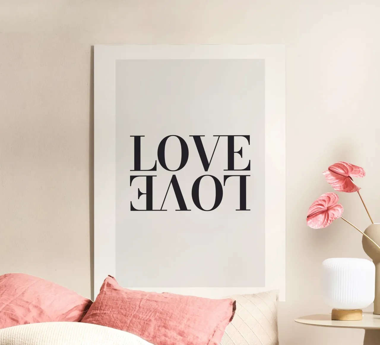 Typography Love - Modern statement design acrylic glass by Whole©