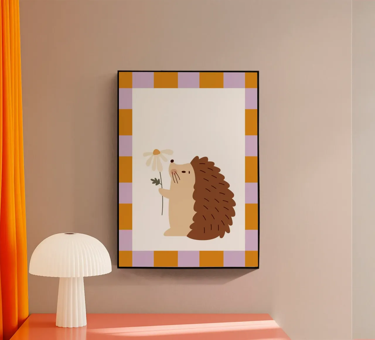 Igel mit Blume plexiglass da PurePeachKids