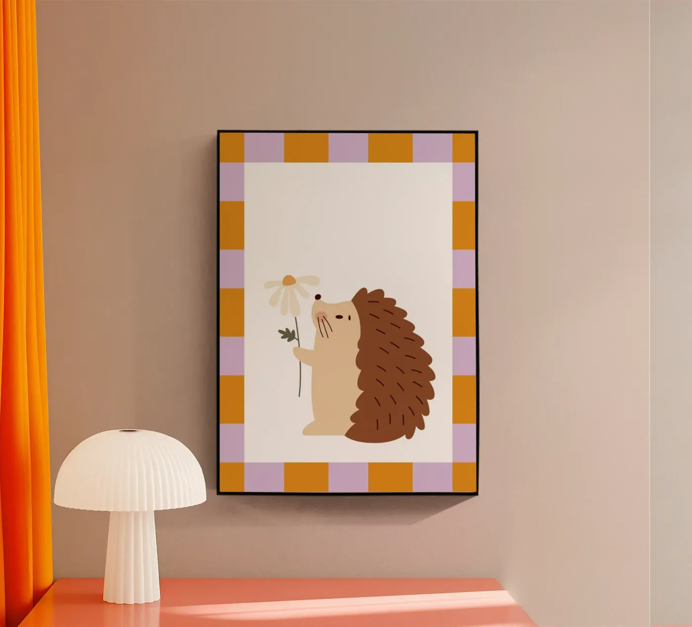 Igel mit Blume acrylic glass by PurePeachKids