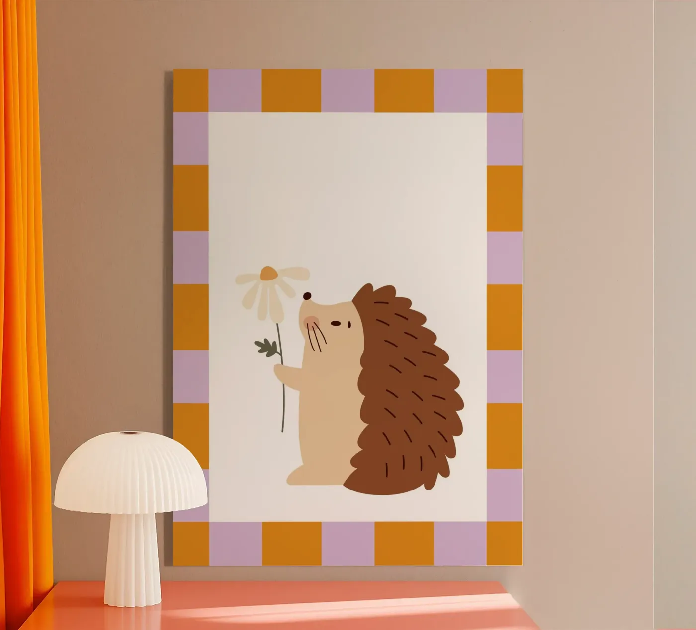 Igel mit Blume acrylic glass by PurePeachKids