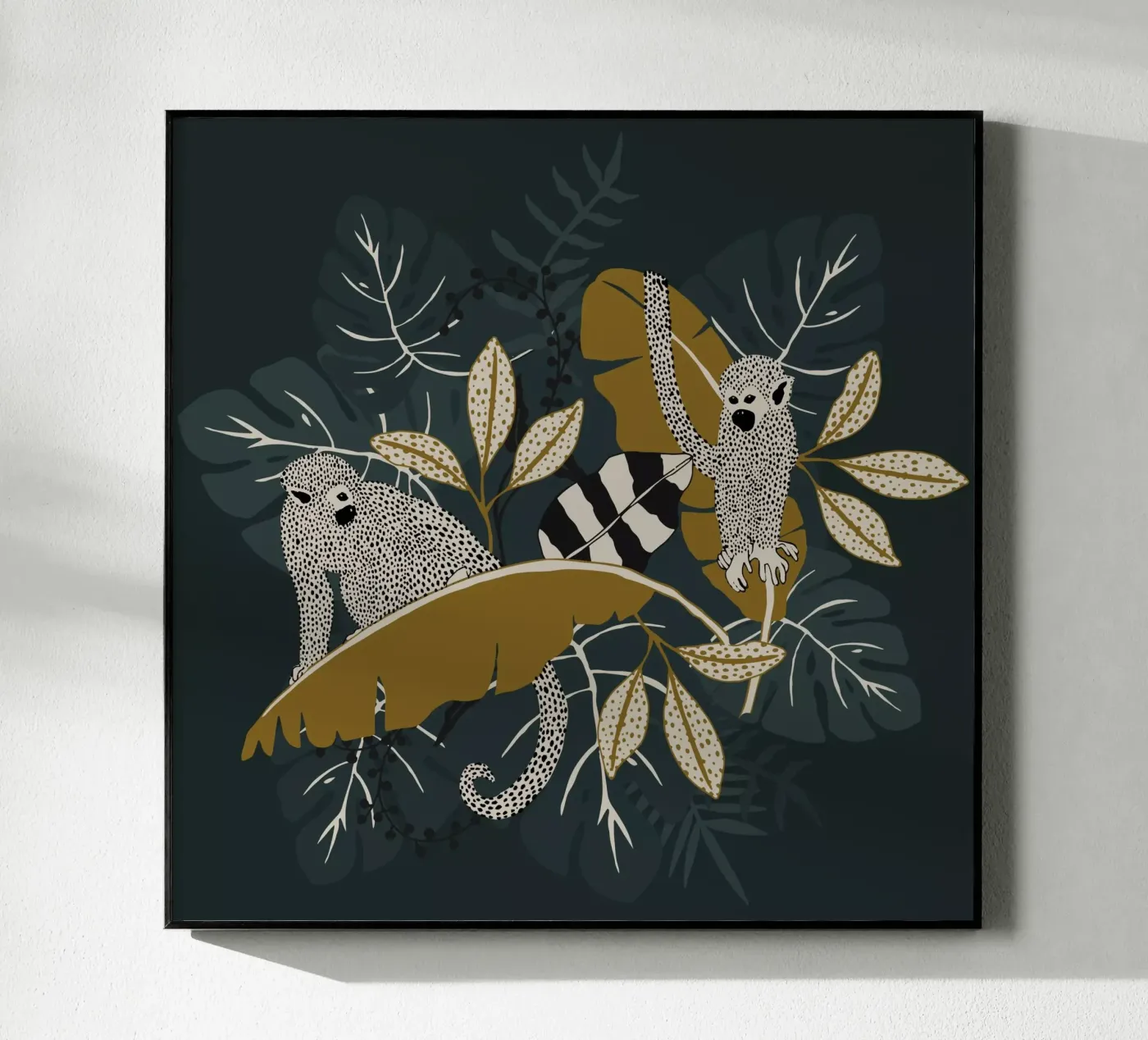 Two Monkeys | emerald Acryl-Glas von moDeern