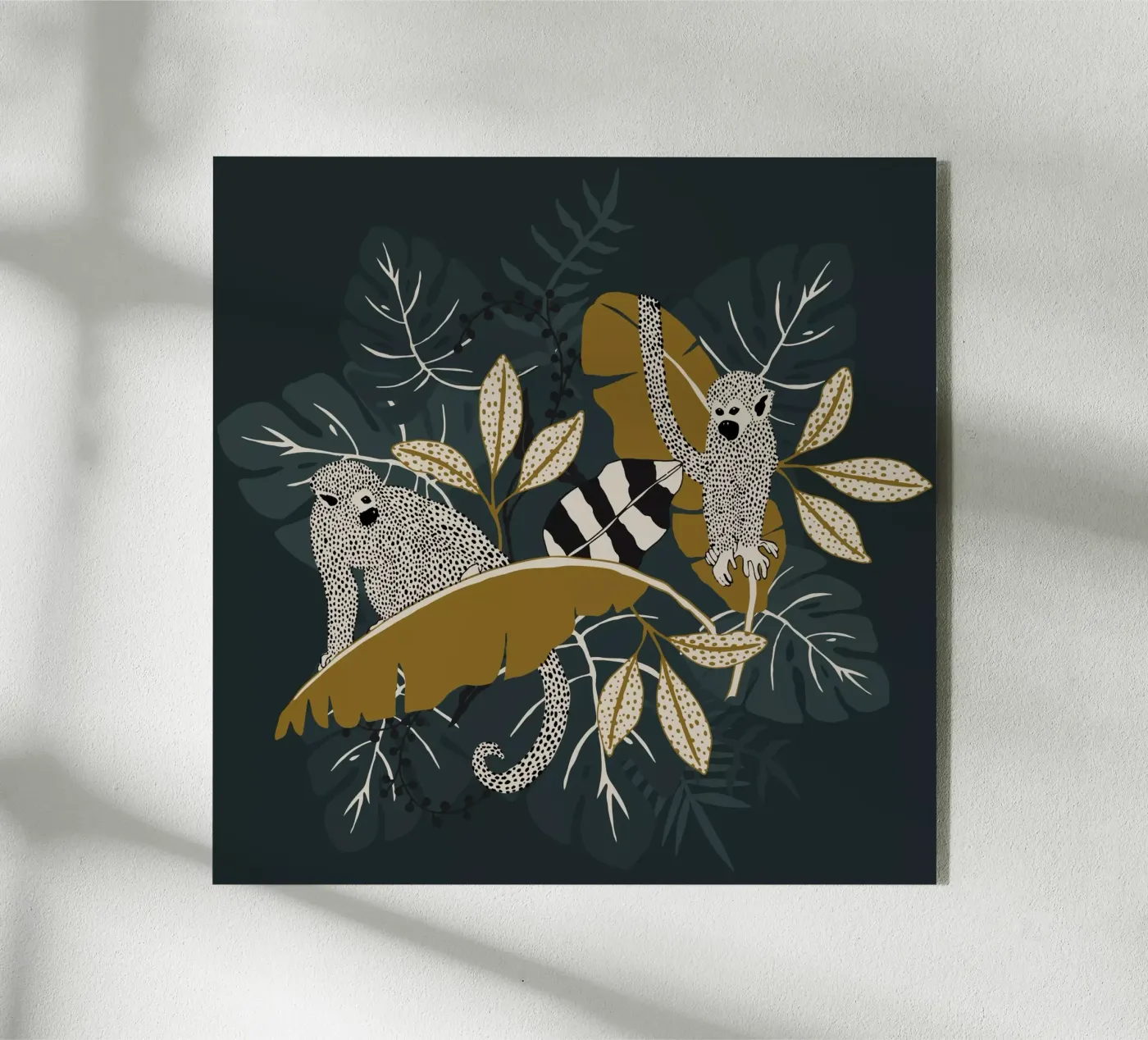Two Monkeys | emerald Acryl-Glas von moDeern