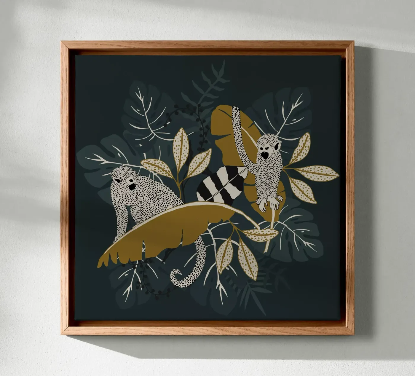 Two Monkeys | emerald tela da moDeern