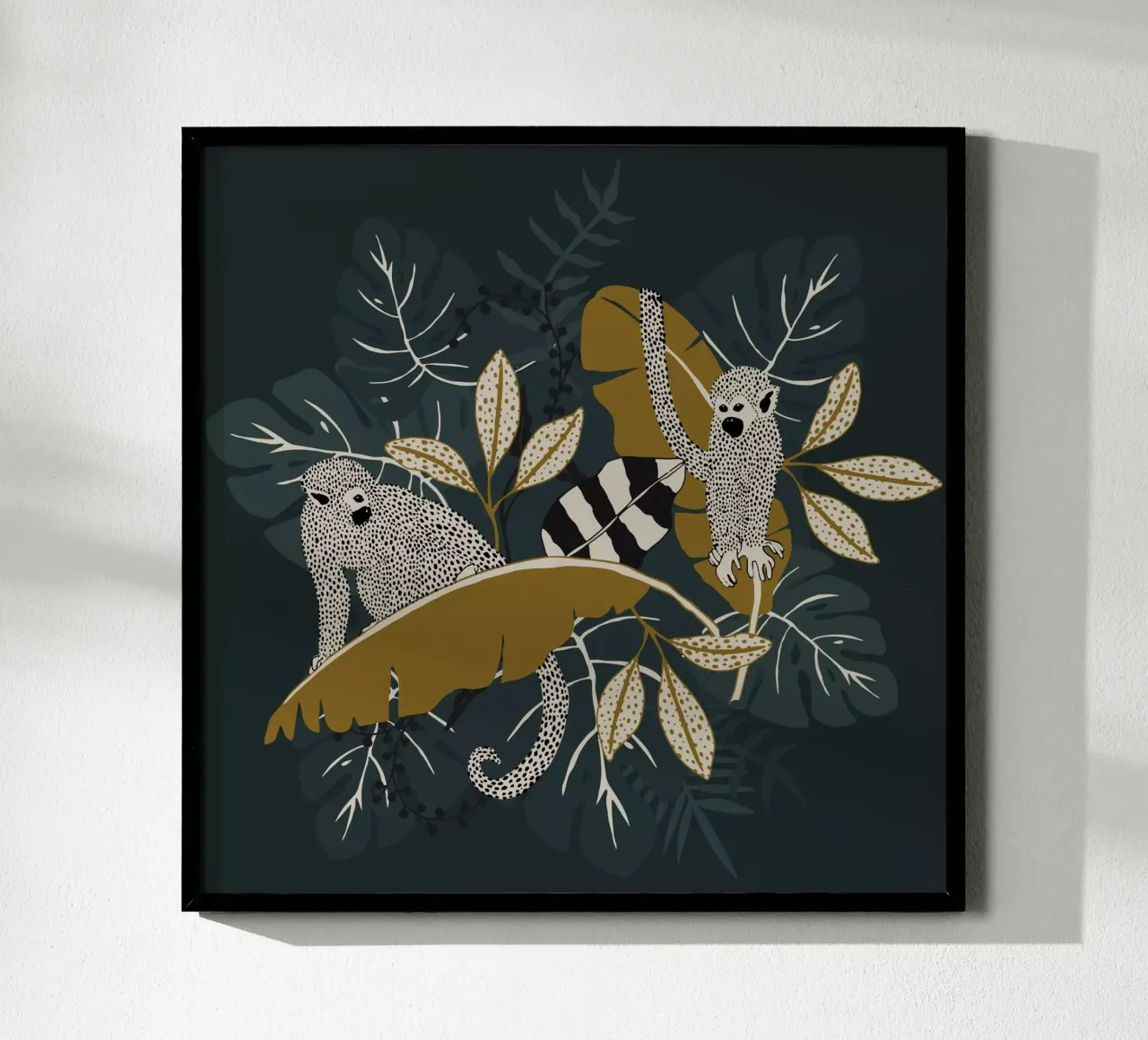 Two Monkeys | emerald poster da moDeern