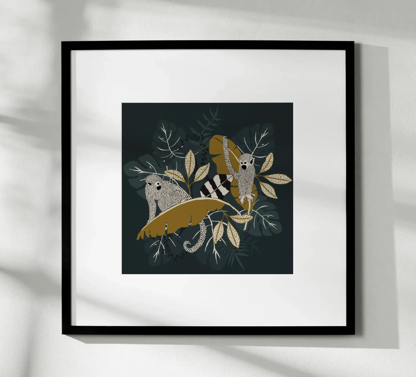 Two Monkeys | emerald poster da moDeern