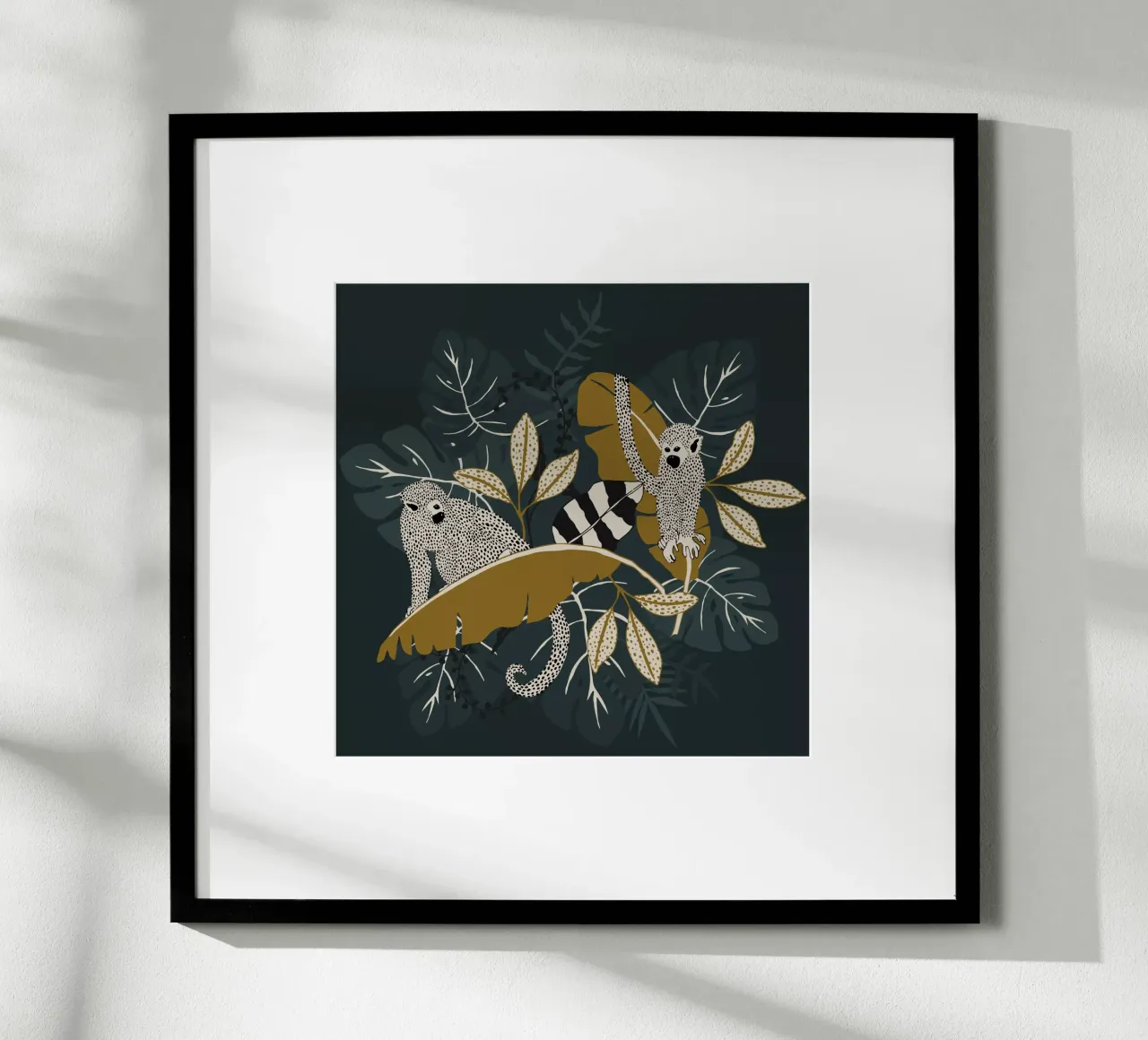 Two Monkeys | emerald poster da moDeern