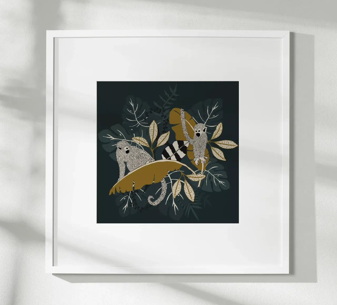 Two Monkeys | emerald poster da moDeern