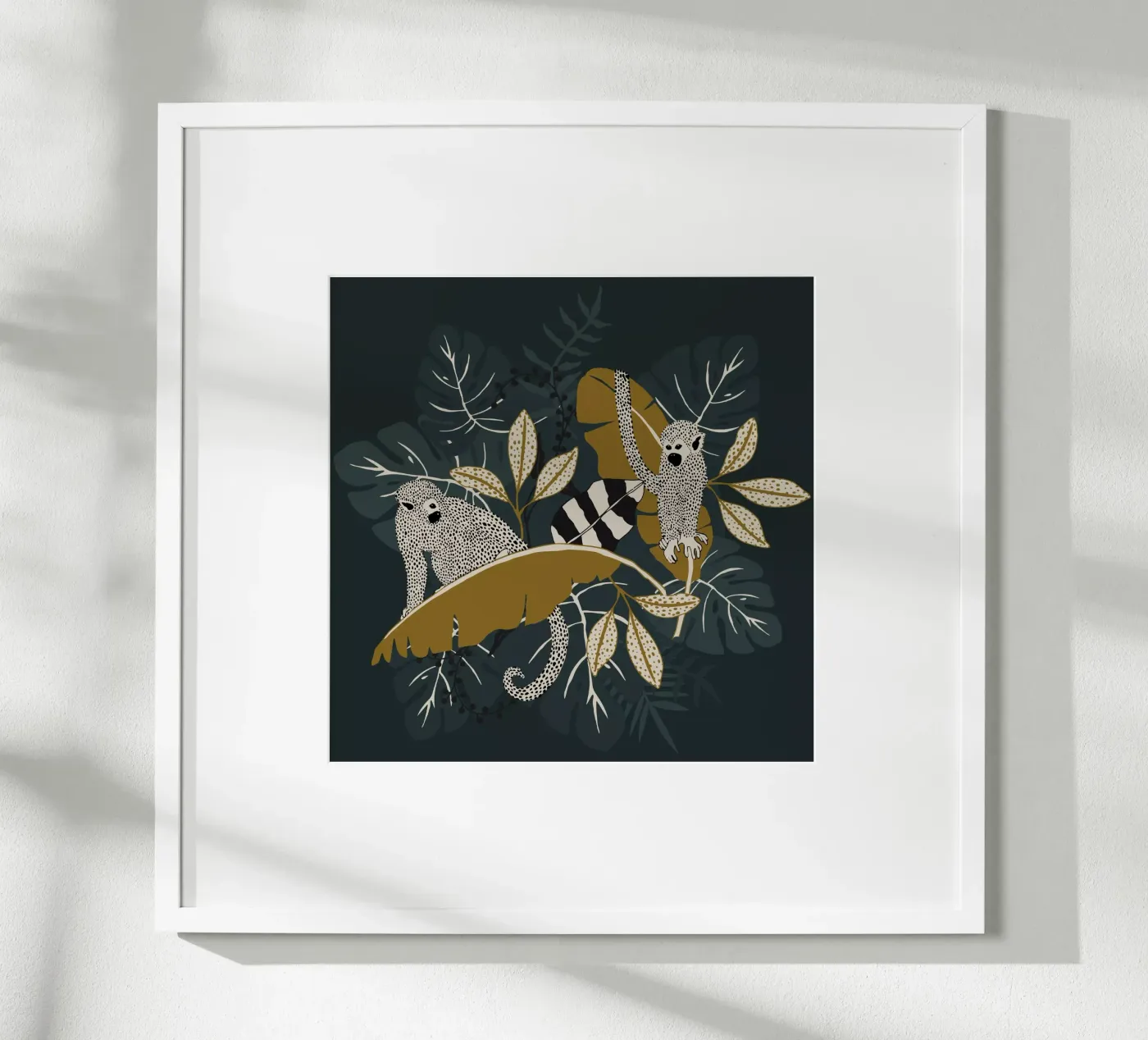 Two Monkeys | emerald poster da moDeern