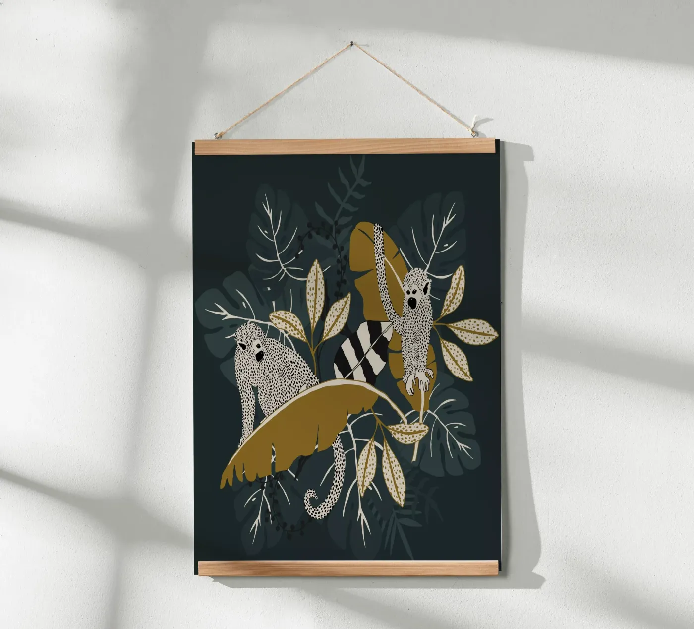 Two Monkeys | emerald poster da moDeern