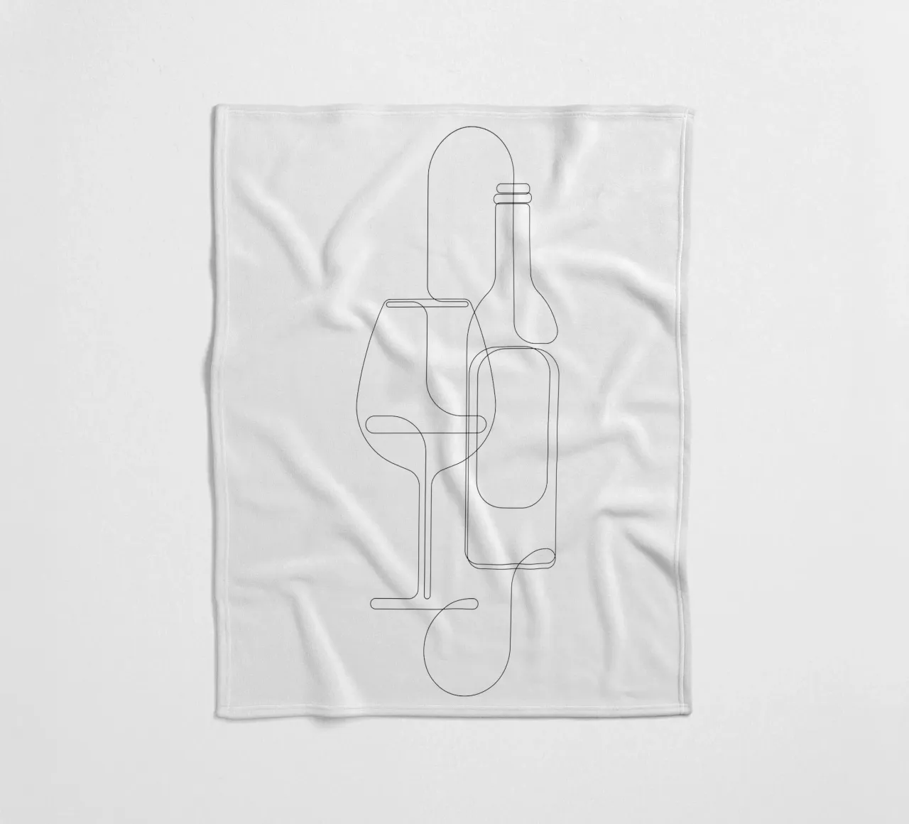 Placidity - one line wine coperta in pile da Addillum