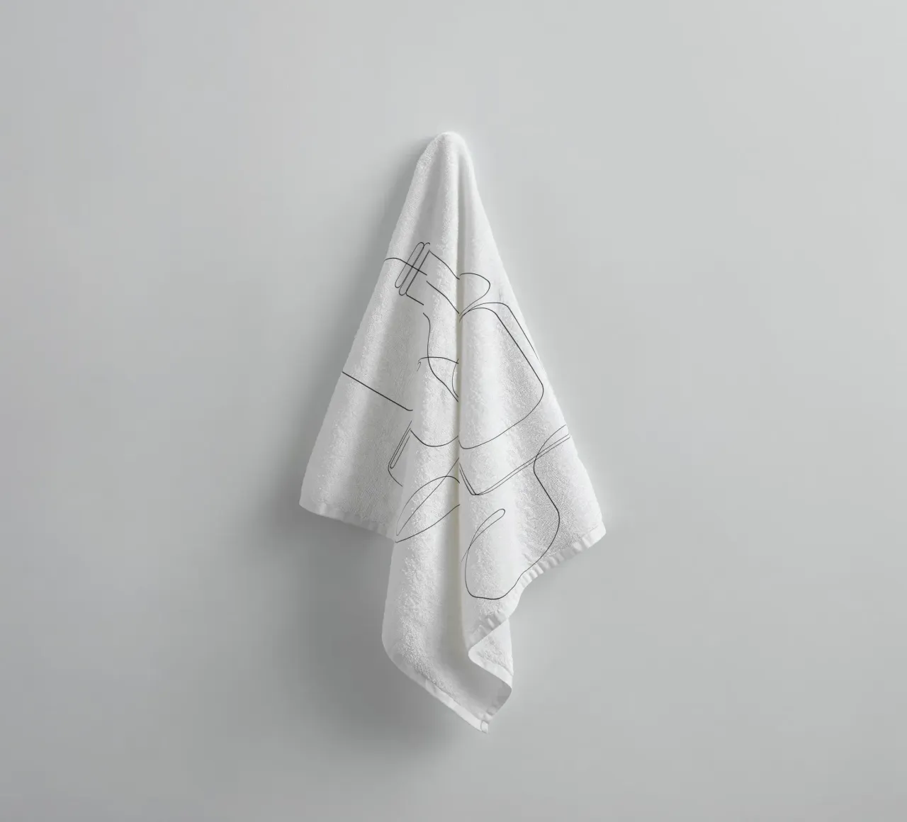 Placidity - one line wine asciugamano da bagno da Addillum