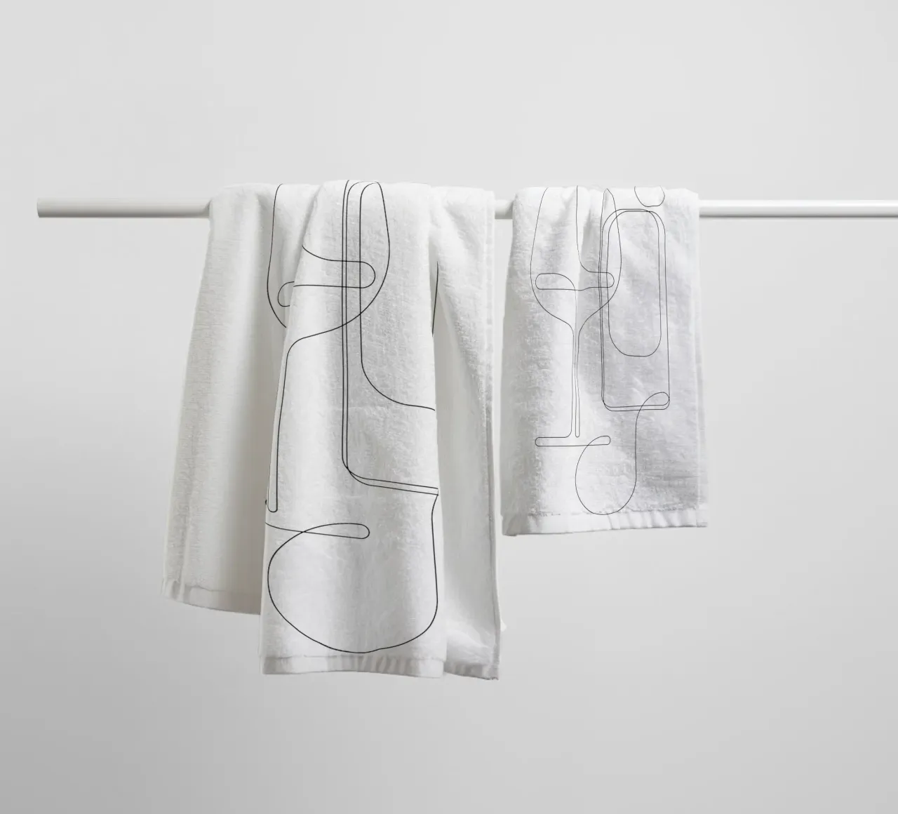 Placidity - one line wine asciugamano da bagno da Addillum