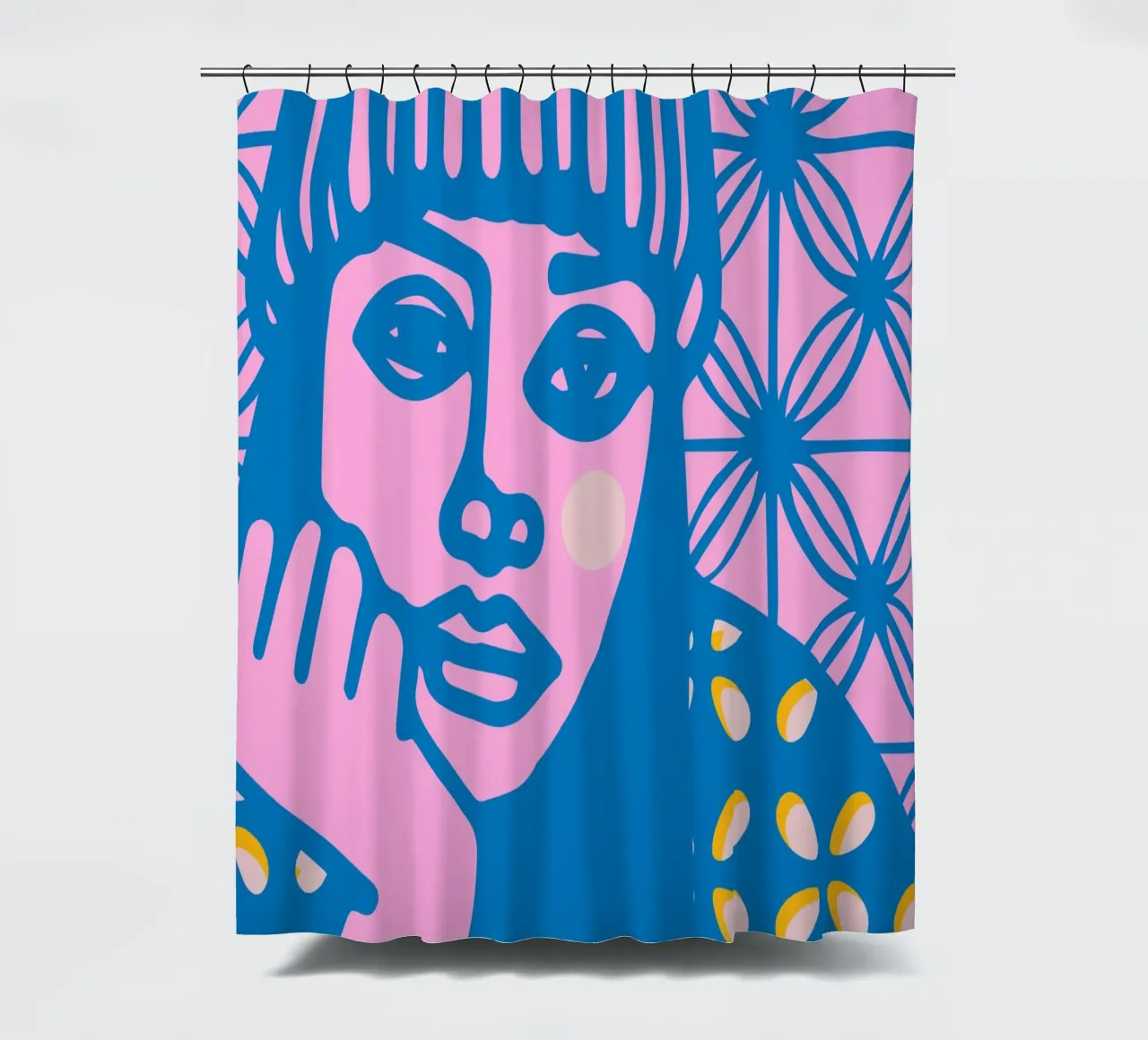 Beanie shower curtain by Portraits