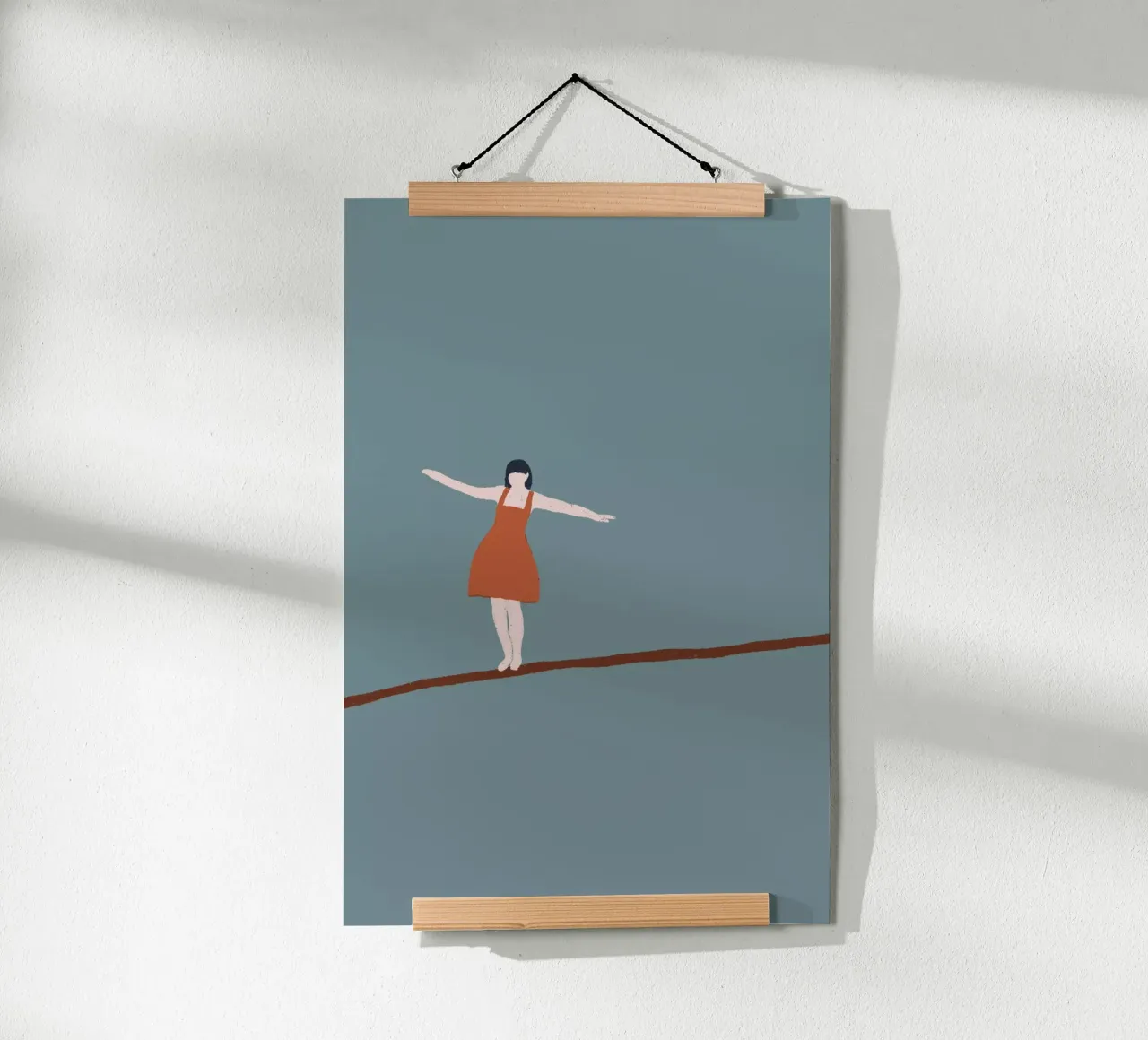 Balance poster con telaio in plastica da modeern