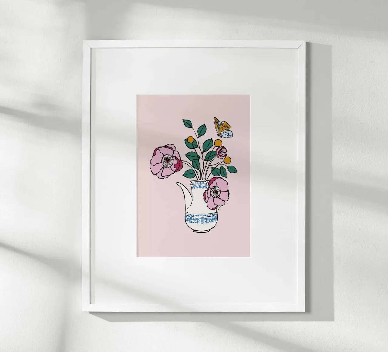 Vase mit Blumen poster con telaio in alluminio da modeern
