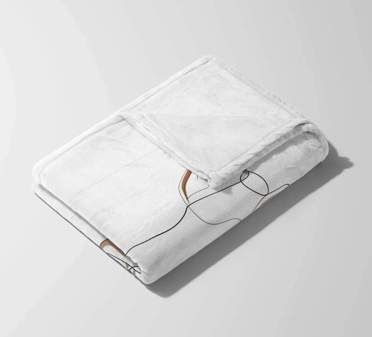 Gallop - line horse fleece blanket by Addillum