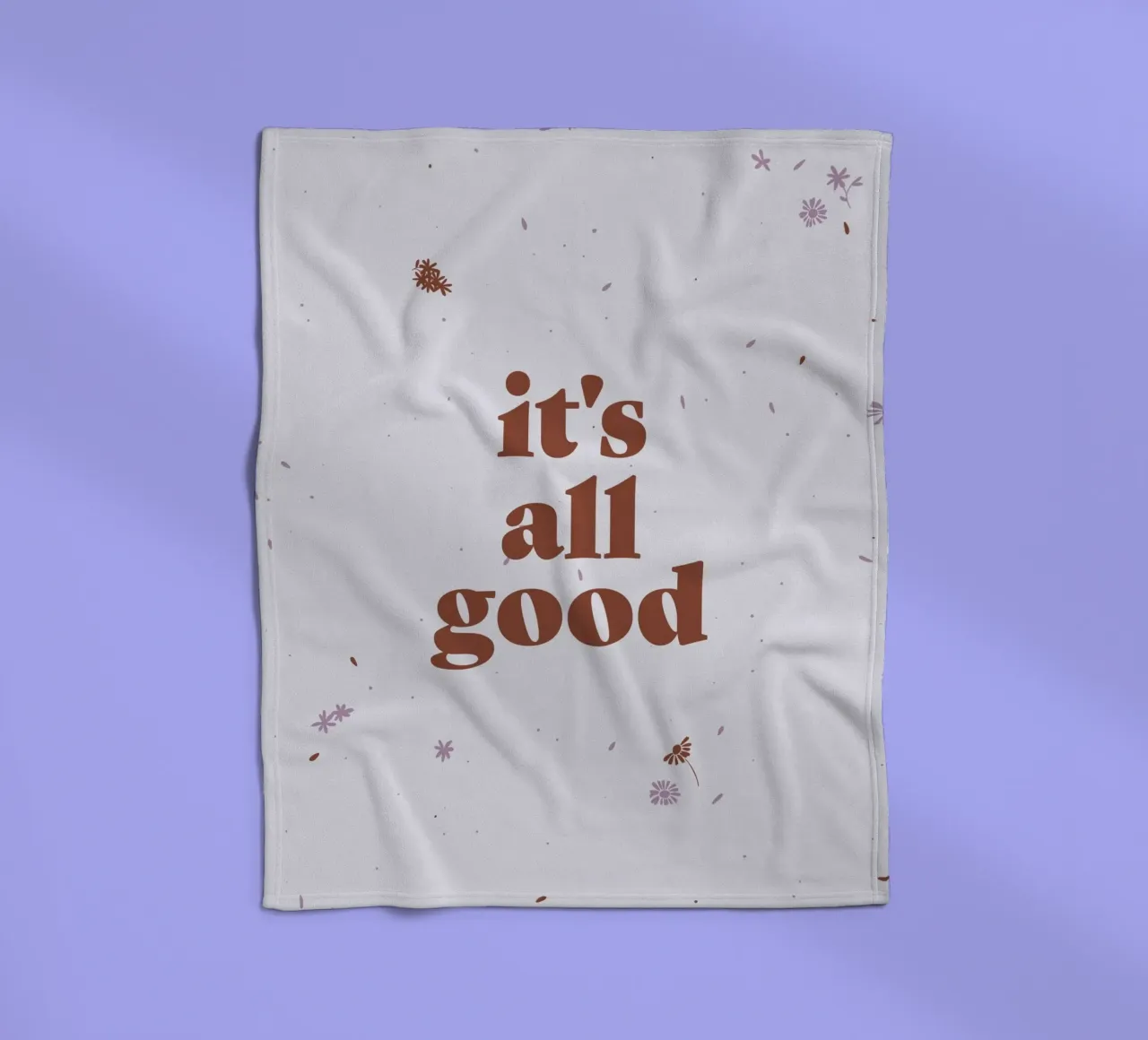 it´s all good | lavender fleece blanket by modeern