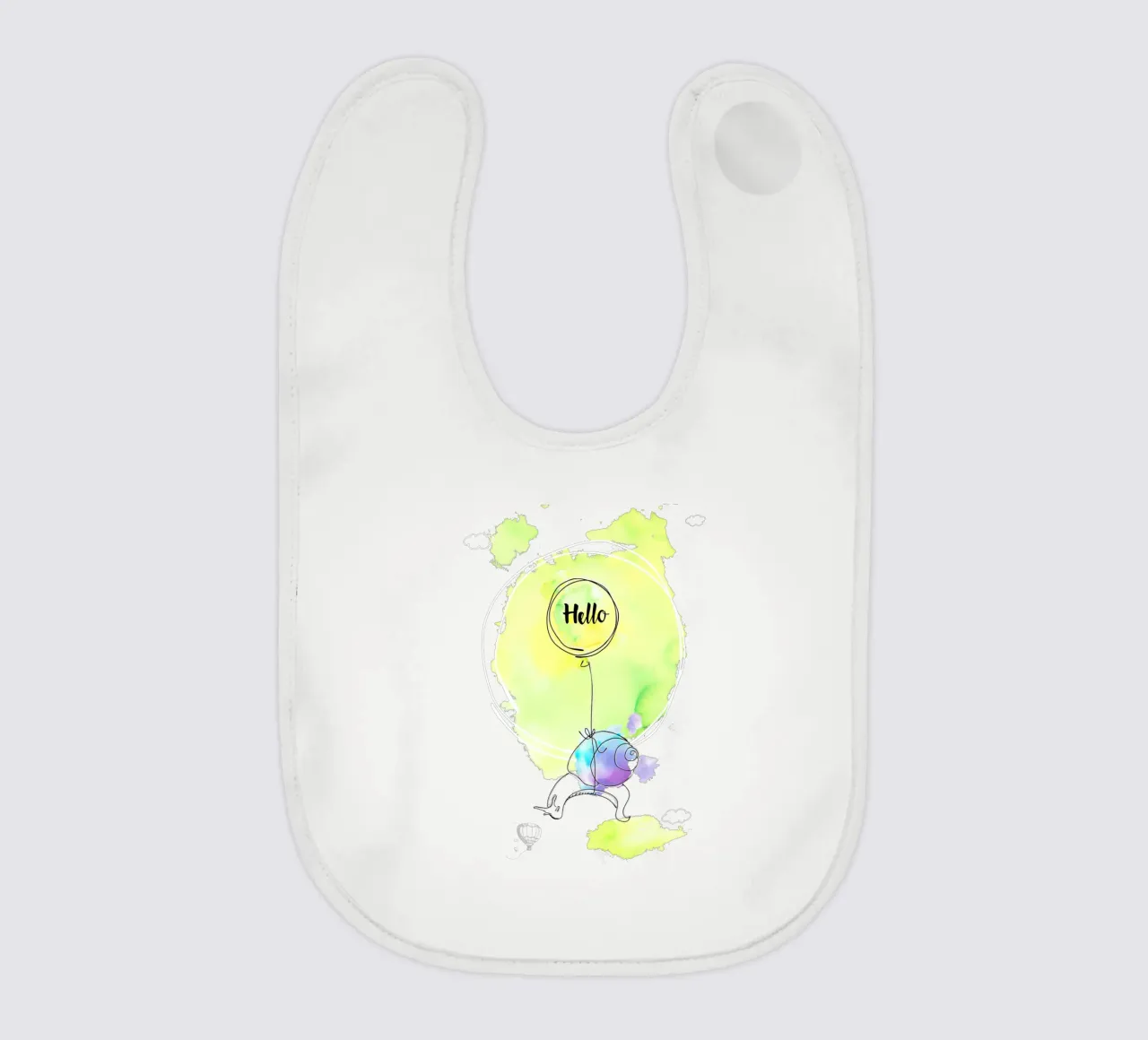 Hello baby bib by Kolibri-Design