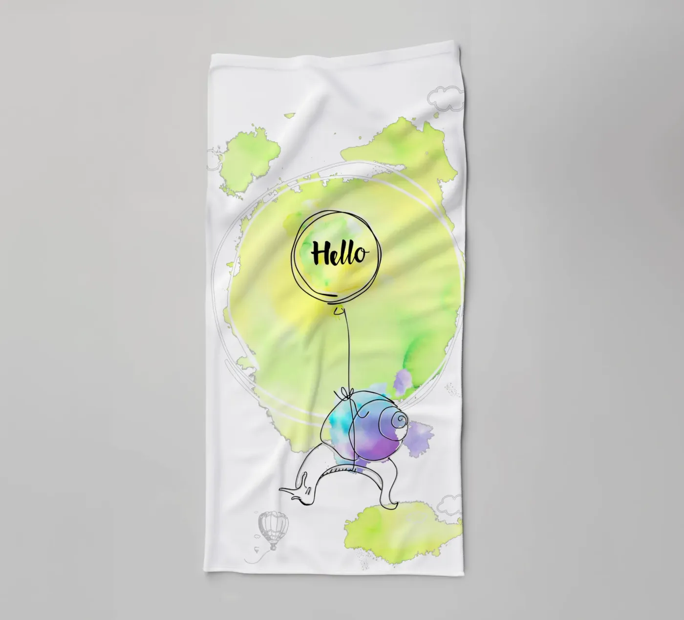 Hello Handtuch von Kolibri-Design