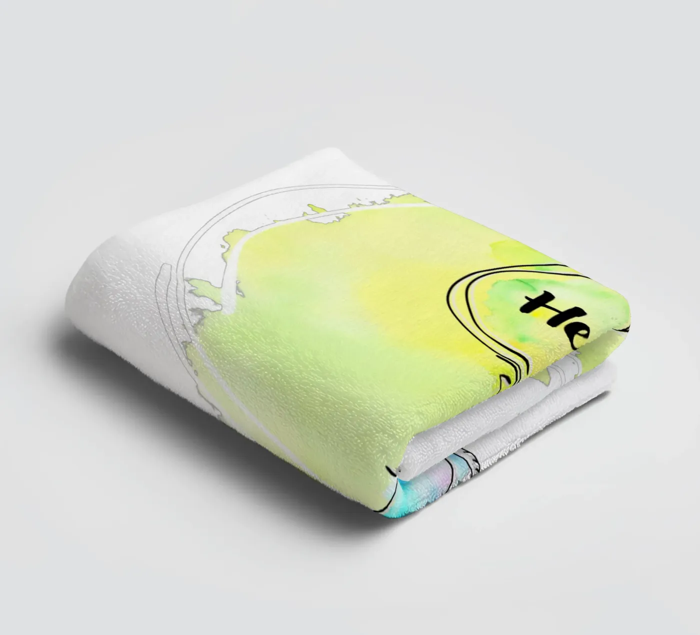 Hello Handtuch von Kolibri-Design
