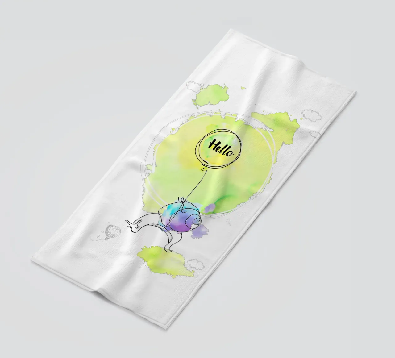 Hello beach towel by Kolibri-Design