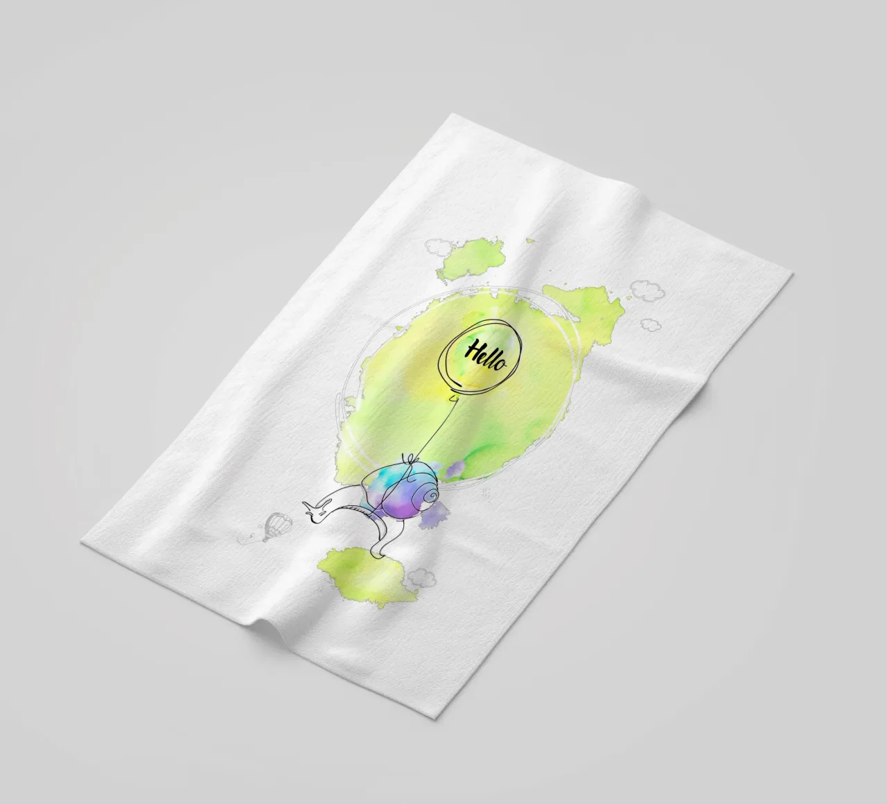 Hello beach towel by Kolibri-Design