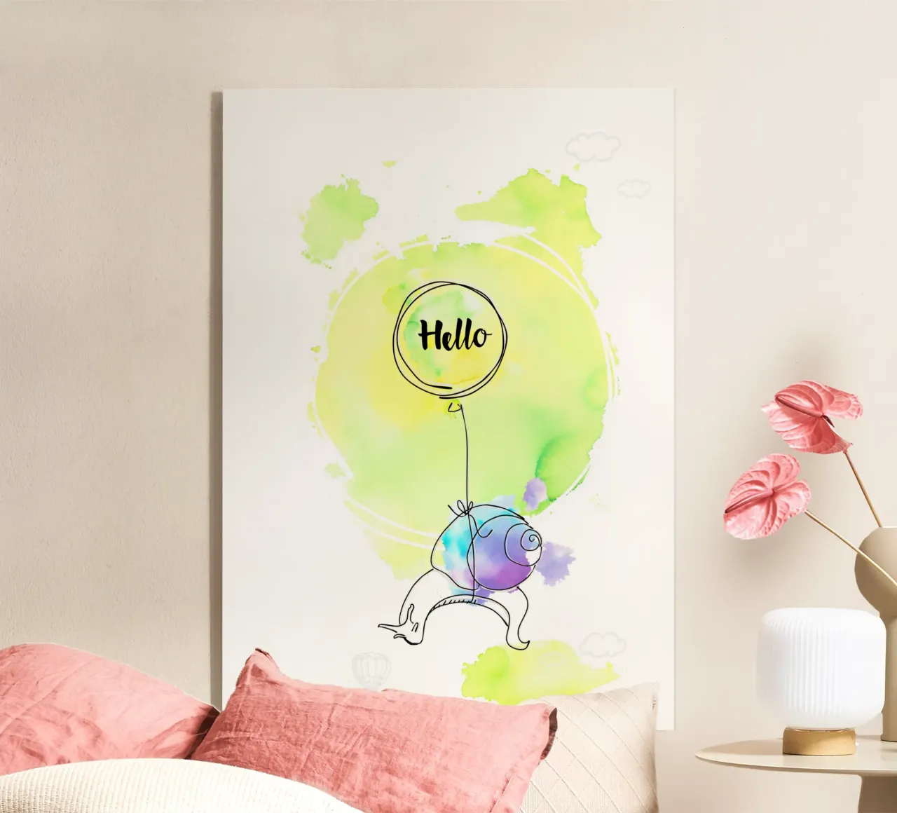 Hello Acryl-Glas von Kolibri-Design