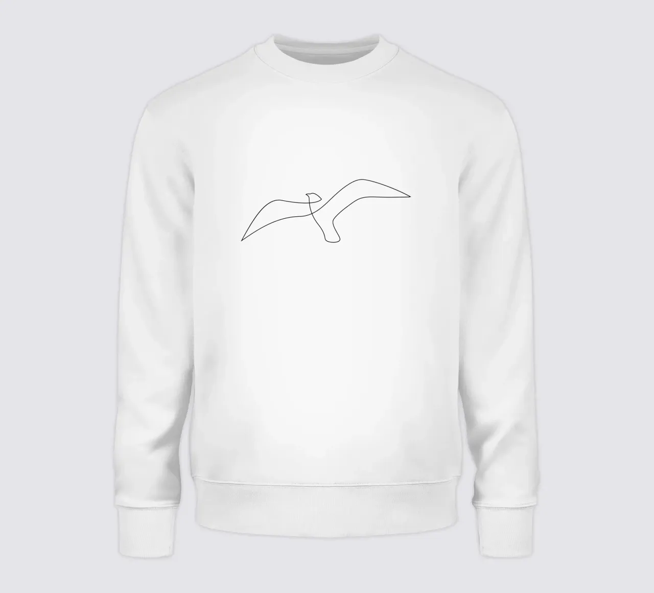 Gabbiano a una linea felpa da Addillum