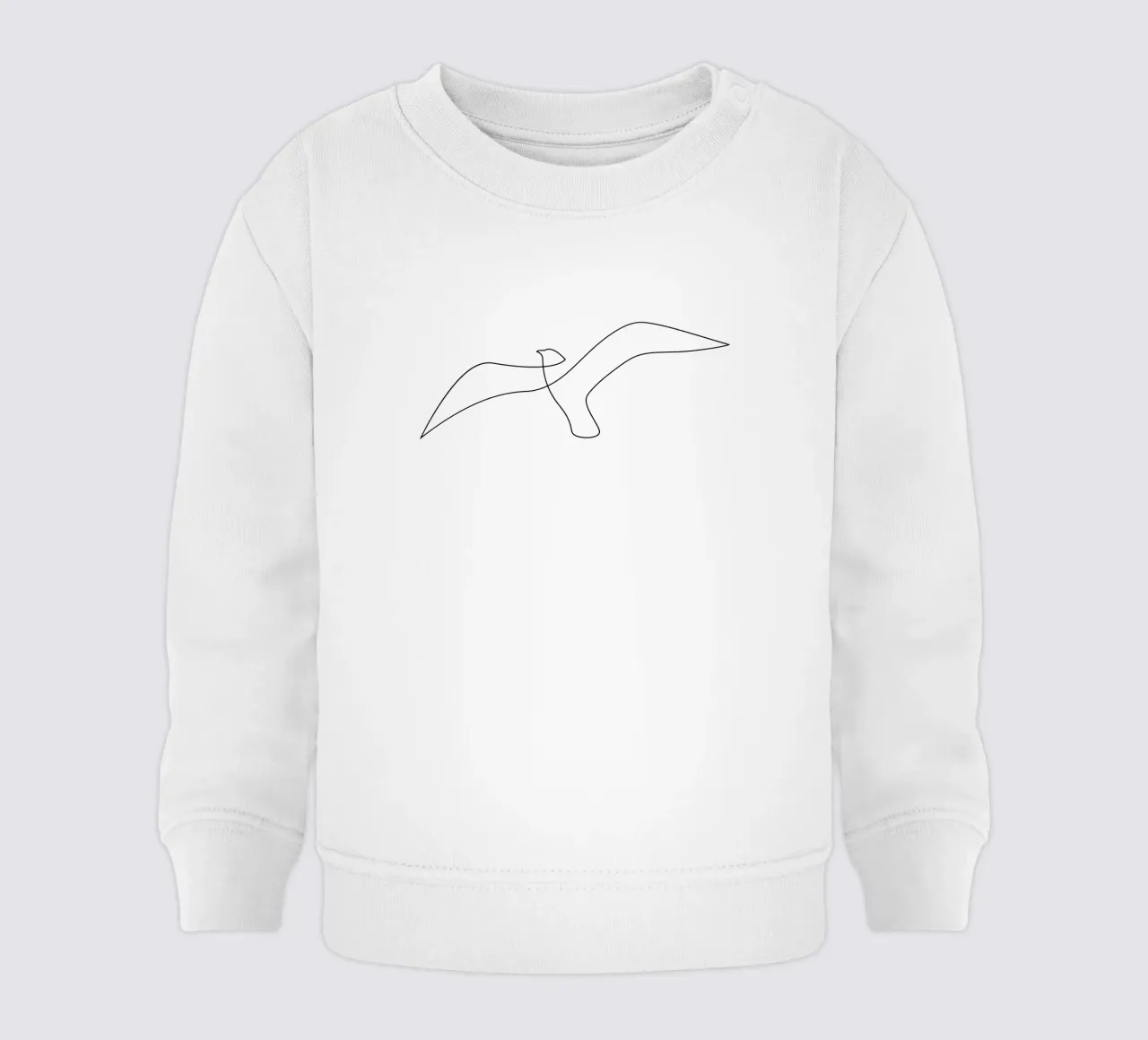 Gabbiano a una linea felpa neonato da Addillum