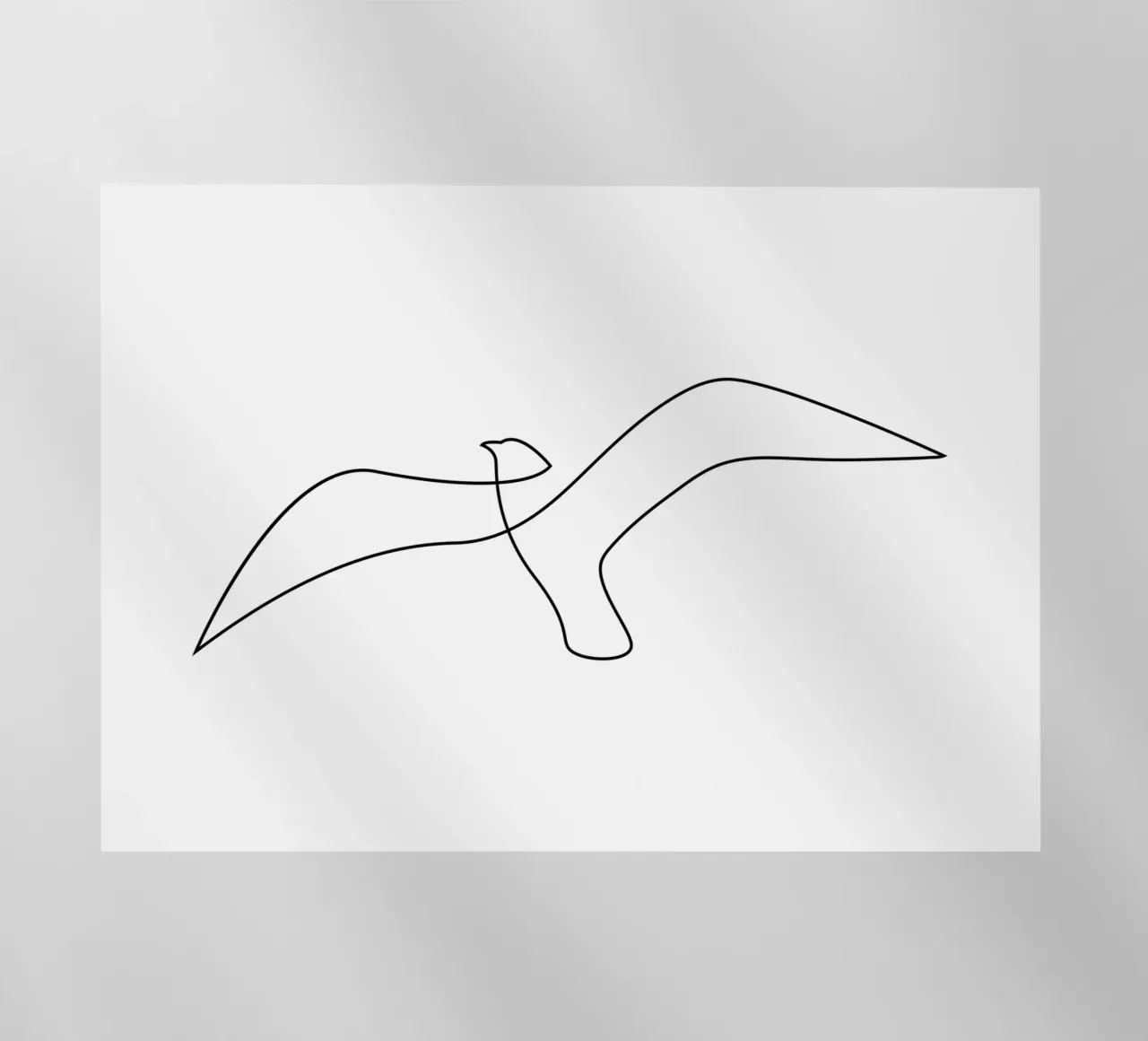 Gabbiano a una linea pellicola backlit da Addillum