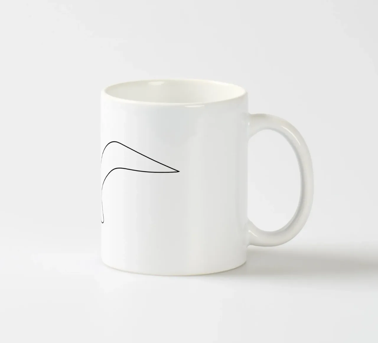 Gabbiano a una linea tazza in ceramica da Addillum