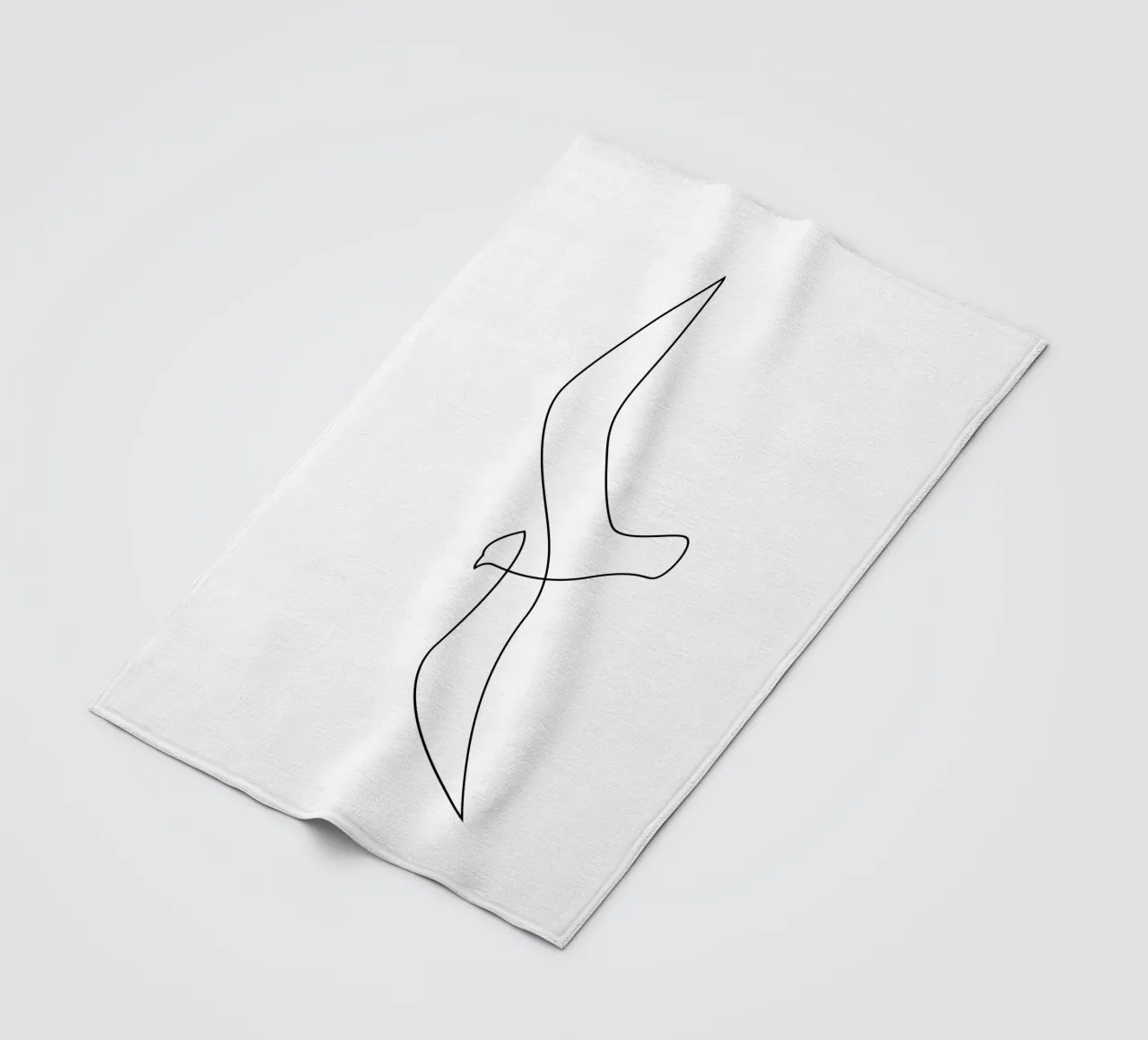Gabbiano a una linea coperta in pile da Addillum