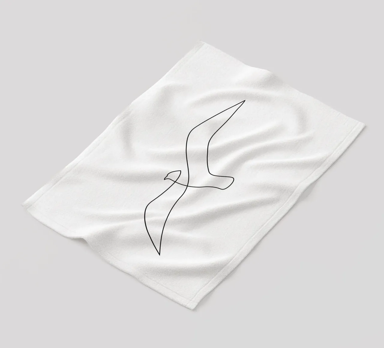 Gabbiano a una linea coperta in pile da Addillum