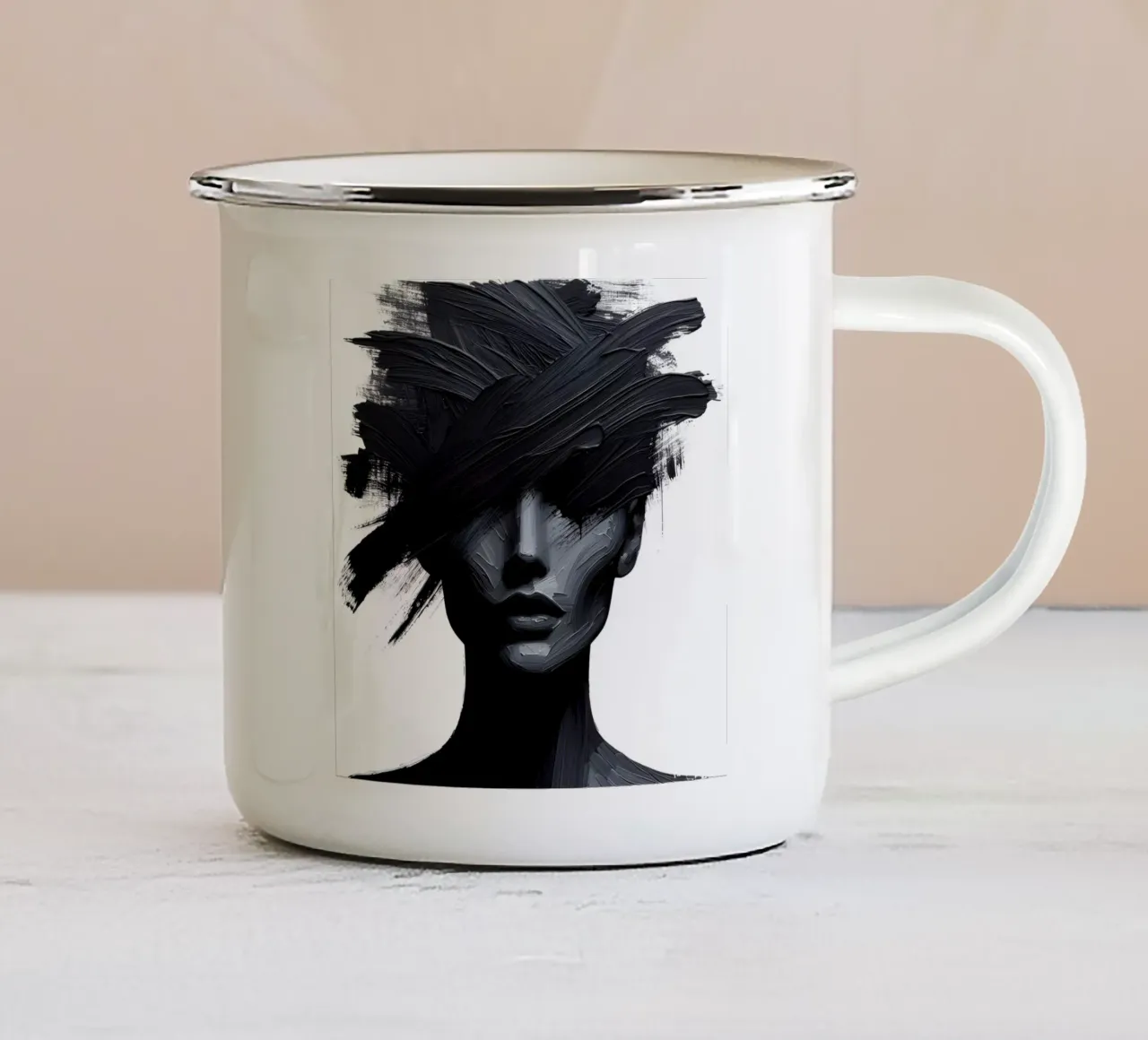SPAZIO PER LA TESTA tazza in smalto da ARTOMATIC